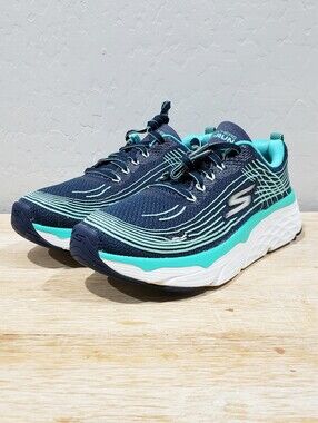 SKECHERS Women's Navy Max Cushioning Elite Running Shoes (9.5) Navy Blue/Teal